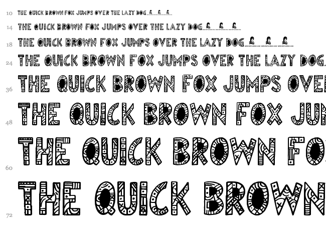 Egyptian Nights font waterfall